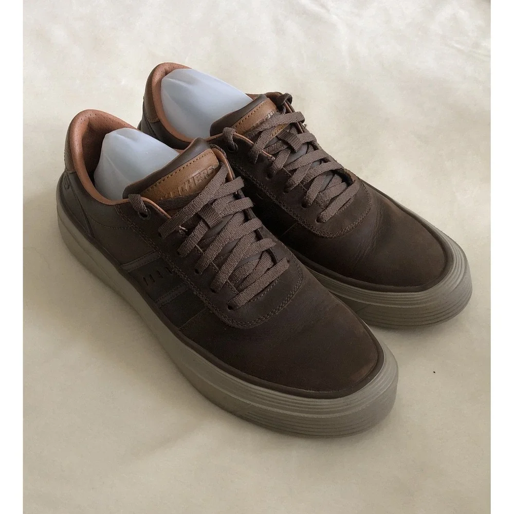Skechers Viewport Brambo Sneaker Dark Brown Mens 10 EUC